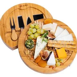 Thumbnail image of Bamboe kaasdienblad met messenset en vork | BlauKe